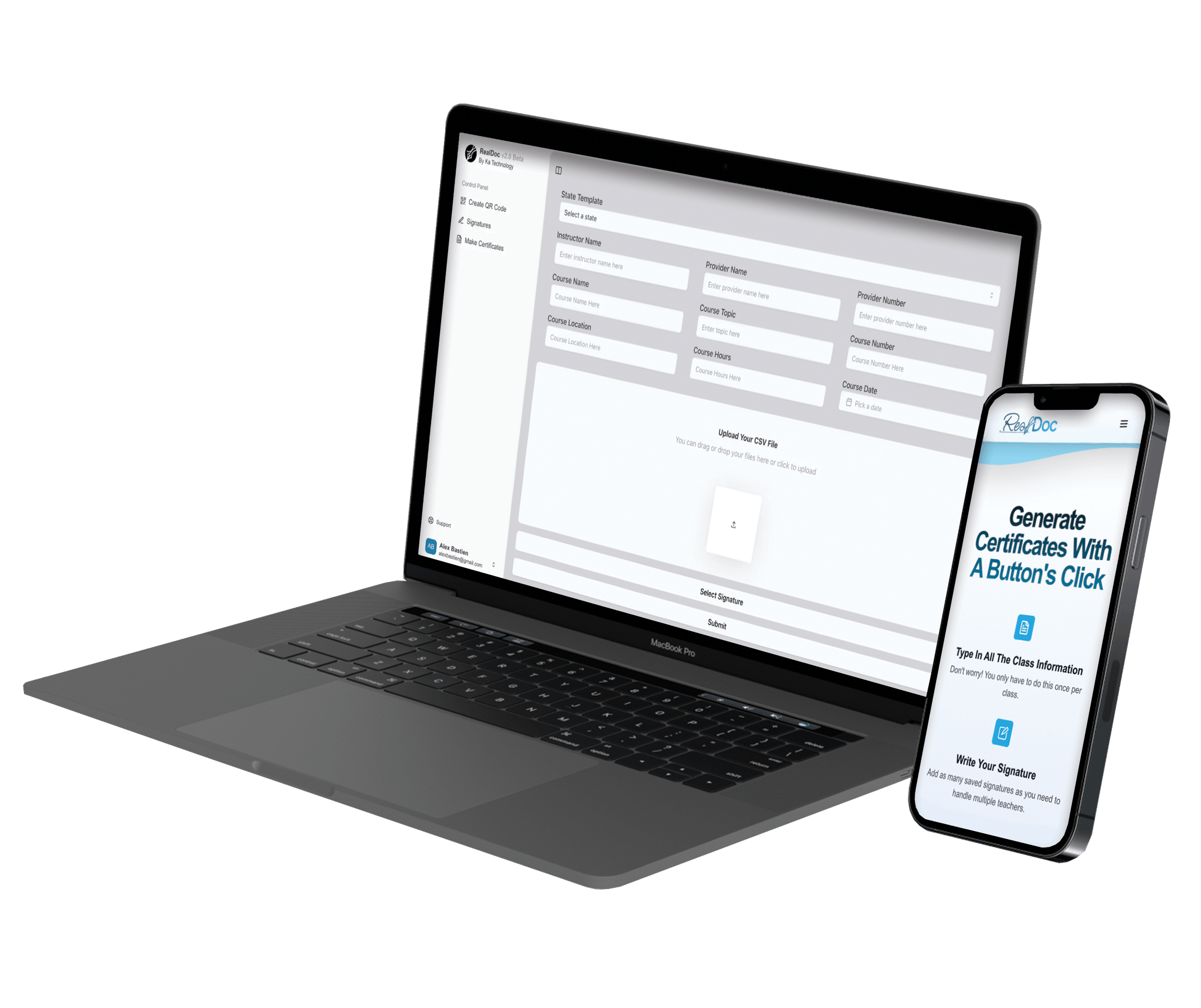 Product Image shown on laptop and mobile device